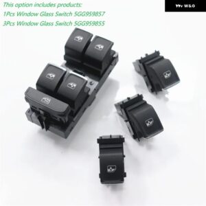 VW ゴルフ 7 MK7 パサート B8 ティグアン 車内電子マスターウィンドウ コントロール スイッチ 5G0959857 5GG959857 5G0959855 - 4pcs set