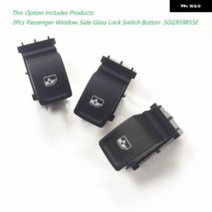 パワーウィンドウスイッチ コントロール ボタン 5G0959857 5GG959857 5G0959855 VW ゴルフ 7 MK7 パサート B8 ティグアン - 3Pcs 5GG959855