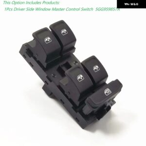 パワーウィンドウスイッチ コントロール ボタン 5G0959857 5GG959857 5G0959855 VW ゴルフ 7 MK7 パサート B8 ティグアン - 1Pcs 5GG959857