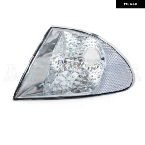 BMW 3シリーズ E46 1999-2001 フロント バンパー コーナー マーカーライト レンズ ウィンカーランプ パーキング シグナル インジケーター 63136902766 - White Lens-Left