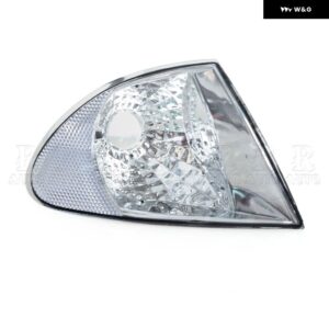 BMW 3シリーズ E46 1999-2001 フロント バンパー コーナー マーカーライト レンズ ウィンカーランプ パーキング シグナル インジケーター 63136902766 - White Lens-Right