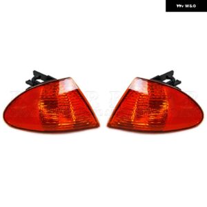 BMW 3シリーズ E46 1999-2001 フロント バンパー コーナー マーカーライト レンズ ウィンカーランプ パーキング シグナル インジケーター 63136902766 - Orange Lens-1Pair