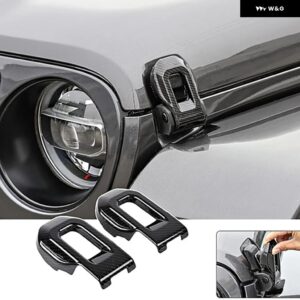 フロントフードヒンジロックキャッチラッチカバー トリム JEEP WRANGLER JL 2018-2022 GLADIATOR JT 2020-2024 SPORTS RUBICON SAHARA - Latches