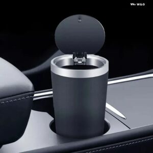 車用 オーガナイザー 写真ストリート 車用ゴミ箱 ABS プラスチック 素材 取り付け簡単 オフィス - Silver