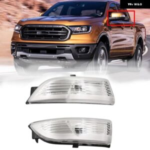 フォード レンジャー 2016-2020 リアビュー サイドミラー LED ライト ウィンカーライト サイドウィング リバース インジケーター ランプ ハウジング バルブ - Left Side