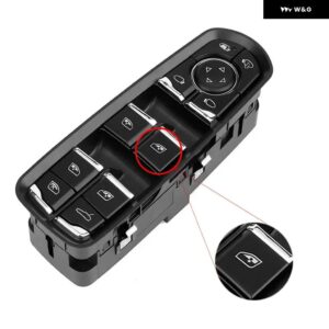 ポルシェ パナメーラ / カイエン 2010-2016 マカン 2014-2018 ウィンドウ コントロール スイッチ ボタン キャップカバー ドライバーマスター - NO.2 Button