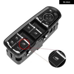 ポルシェ パナメーラ / カイエン 2010-2016 マカン 2014-2018 ウィンドウ コントロール スイッチ ボタン キャップカバー ドライバーマスター - NO.4 Button