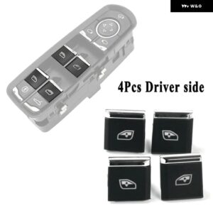 ウィンドウスイッチリフター ボタン キャップカバー マスター コントローラ ーリペア ポルシェ パナメーラ/ カイエン 2010-2016 マカン 2014-2018 - 4X Driver Side