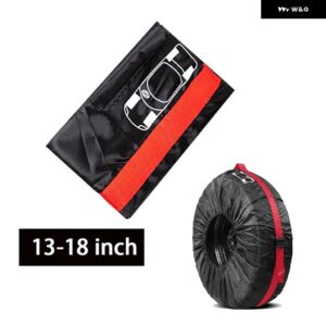 19～23インチ 車用スペアタイヤカバー ケース ポリエステル製 自動車ホイールタイヤ 収納 バッグ 防塵 プロテクター ハンドル 収納 バッグ - S
