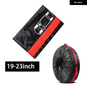 19～23インチ 車用スペアタイヤカバー ケース ポリエステル製 自動車ホイールタイヤ 収納 バッグ 防塵 プロテクター ハンドル 収納 バッグ - L