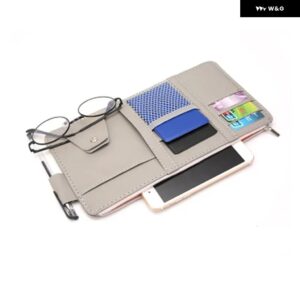 車用 バイザー カード 収納 サンバイザー オーガナイザー ツールポーチ スズキ SX4 スイフト アルト リアン グランド ビターラ ジムニー S-クロス - gray