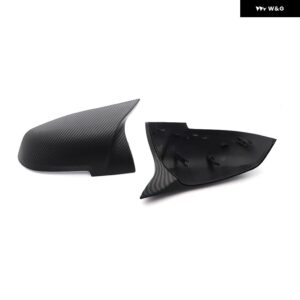 2個 バックミラー カバー キャップ カーボンブラック BMW シリーズ 1 2 3 4 X M 220I 328I 420I F20 F21 F22 F23 F30 F32 F33 F36 X1 - Matte Carbon Pattern