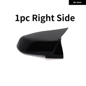 2個 自動車用 リアビュー サイドミラー カバー トリム BMW F20 F21 F22 F23 F30 F31 F32 F36 X1 E84 F87 M2 カーボン スタイル - 1pc Black-Right