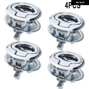 ボート埋め込み式フラッシュプルハッチスラムラッチ ステンレス ラッチラッチ316 ステンレス 38MM 4個 取り付け穴直径 - 4pcs