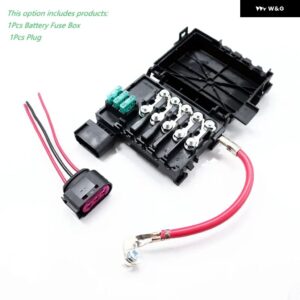 カーアクセサリー バッテリーヒューズ ボックス VW ゴルフ 4 MK4 ジェッタ セアト レオン トレド シュコダ オクタビア アウディ A3 8P 1J0937617D 1J0 937 5 - 1Set Box AND Plug