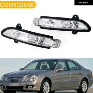 バックミラー サイドミラー ウィンカーライト メルセデス ベンツ W211 W221 W219 2007-2010 E320 E350 E550 S600 2198200521 2198200621 - Left and Right