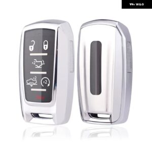 キーシェルケース カーアクセサリー シルバー 耐摩耗性 車キーフォブカバー キー 3500 4500 2019-2022 - Silver