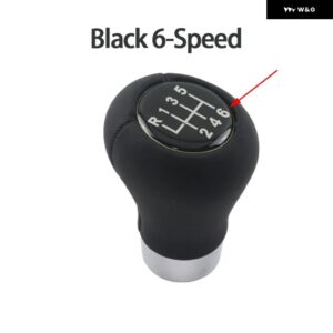 5/6速車用 ギア シフト ノブ ヘッド シフター レバー ハンドボール BMW E30 E32 E34 E36 E38 E39 E46 E53 E60 E63 E83 E84 E90 E91 - Black 6 Speed