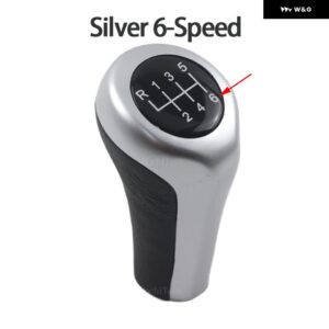 5/6速車用 ギア シフト ノブ ヘッド シフター レバー ハンドボール BMW E30 E32 E34 E36 E38 E39 E46 E53 E60 E63 E83 E84 E90 E91 - Silver 6 Speed