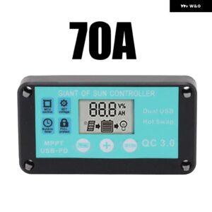 クイックインストール コントローラ ー ソーラー コントローラ ー コントローラ ー ソーラー コントローラ ー ブルー 10A 18V ABS+ 金属 - 70a