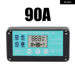 クイックインストール コントローラ ー ソーラー コントローラ ー コントローラ ー ソーラー コントローラ ー ブルー 10A 18V ABS+ 金属 - 90a