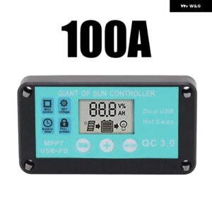 クイックインストール コントローラ ー ソーラー コントローラ ー コントローラ ー ソーラー コントローラ ー ブルー 10A 18V ABS+ 金属 - 100a