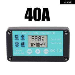 クイックインストール コントローラ ー ソーラー コントローラ ー コントローラ ー ソーラー コントローラ ー ブルー 10A 18V ABS+ 金属 - 40a