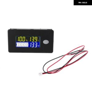 容量温度計 防塵 インジケーター LCDメーター温度電圧計 防水 12V 48Vバッテリー - 48V