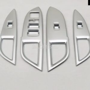 ABSマットギア ボックス +ドア インテリア アームレスト 装飾 フレーム カバー トリム 三菱 OUTLANDER 2013 - 16カー スタイリング - 4pcs