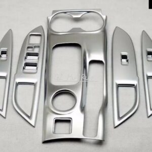 ABSマットギア ボックス +ドア インテリア アームレスト 装飾 フレーム カバー トリム 三菱 OUTLANDER 2013 - 16カー スタイリング - 5PCS