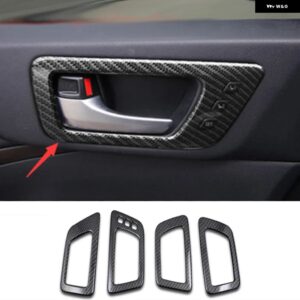 トヨタ ハイランダー 2015-2019 カーボン 車内 ドアハンドル カバー ドアボウル フレーム トリム アクセサリー 内装 - Style 1