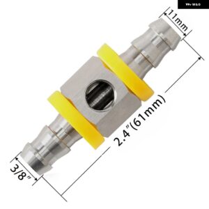 1/2インチ 3/8インチ 燃料ライン圧力Tフィッティング アダプター 燃料圧力ゲージセンサー バーブ プッシュ ロックTフィッティング アダプター RS-THB037 - 38 stainless steel