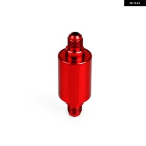 AN6 汎用 アルミ燃料 フィルター 100ミクロン銅 フィルター 付き RS-OFI002 - Red
