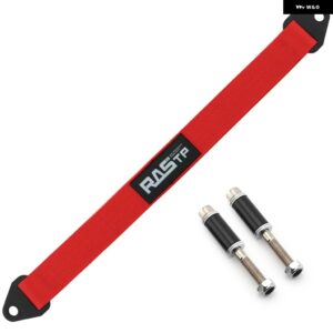 10インチ～26インチ赤色織り厚手4層リミットストラップは オフロードでサスペンションやドライブラインコンポーネントへ損傷を防ぎ TD002 - Red 24 inches