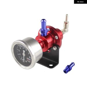 アルミ燃料圧力レギュレーター ゲージキット 付き 全車対応 RS-FRG002 - Red