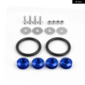 汎用 アルミ バンパー クイックリリースファスナー フェンダーワッシャー ホンダ シビック インテグラ RSX RS-QRF001 - Blue