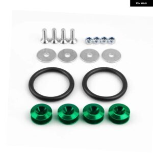 汎用 アルミ バンパー クイックリリースファスナー フェンダーワッシャー ホンダ シビック インテグラ RSX RS-QRF001 - Green