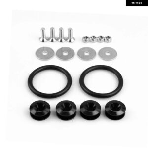 汎用 アルミ バンパー クイックリリースファスナー フェンダーワッシャー ホンダ シビック インテグラ RSX RS-QRF001 - black