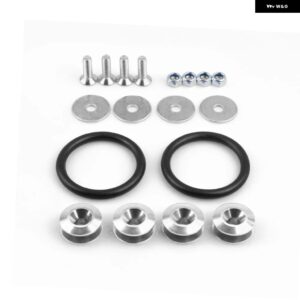 汎用 アルミ バンパー クイックリリースファスナー フェンダーワッシャー ホンダ シビック インテグラ RSX RS-QRF001 - Silver