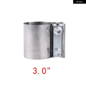 汎用 2.25インチ 2.5インチ 3.0インチ ステンレス 製 エキゾーストスリーブ バットジョイントクランプ エキゾースト パイプ スリーブ カプラ ステップクラン - 3.0inch