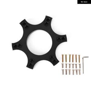 アルミ 70MM ホイール スペーサー アダプター プレートリング アップグレード 13/14インチ ステアリングホイール ベース THRUSTMASTER T300RS RS-QR035 - black