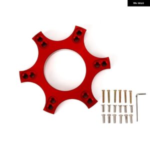 アルミ 70MM ホイール スペーサー アダプター プレートリング アップグレード 13/14インチ ステアリングホイール ベース THRUSTMASTER T300RS RS-QR035 - Red