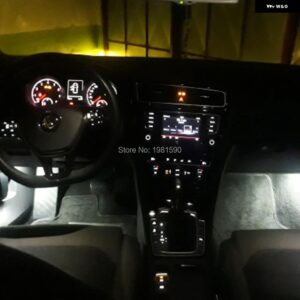 2個 LED 車用フットウェルライト フォルクスワーゲン ゴルフ プラス キャディ CC EOS ジェッタ シンクロ パサート サンタナ ポロ シロッコ ティグアン トゥ - WHITE