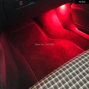 VW ゴルフ 5/6 ゴルフ プラス ジェッタ パサート CC EOS シロッコ トゥラージュ シャラン LED カーフットウェルライト CANバス エラーコードなし - Red