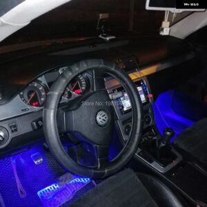 VW ゴルフ 5/6 ゴルフ プラス ジェッタ パサート CC EOS シロッコ トゥラージュ シャラン LED カーフットウェルライト CANバス エラーコードなし - Blue