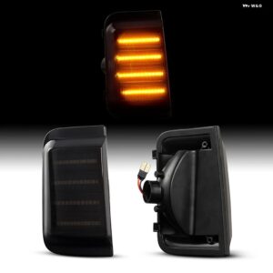 車サイドミラー ライト プジョー ボクサー シトロエン ジャンパーリレー フィアットデュカート RAMプロマスターLEDウィンカーダイナミックランプ - Smoke lens