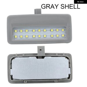 2XホワイトLED車内サン バイザー フロントドームミラー 読書灯 BMW BMW 7シリーズF01 F02 F03 F04 5シリーズF07 F10 F11 - Gray Shell