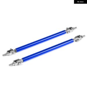 ステンレス 製 バンパー リップ調整フロントストラットスプリッターロッドタイ サポート バー 100MM 150MM 200MM - 150MM BLUE