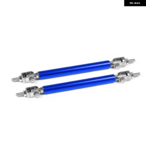 ステンレス 製 バンパー リップ調整フロントストラットスプリッターロッドタイ サポート バー 100MM 150MM 200MM - 100MM BLUE