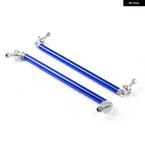 アルミ バンパー リップ フロントストラット スプリッターロッド タイ サポート バー 100MM 150MM 200MM - 200MM BLUE